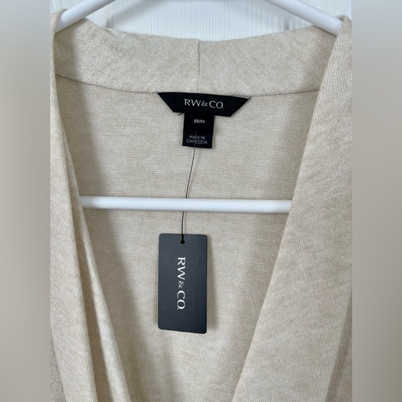 NWT RW&CO. Long Sleeve Sweater with Crossover Front - Picture 2 of 5